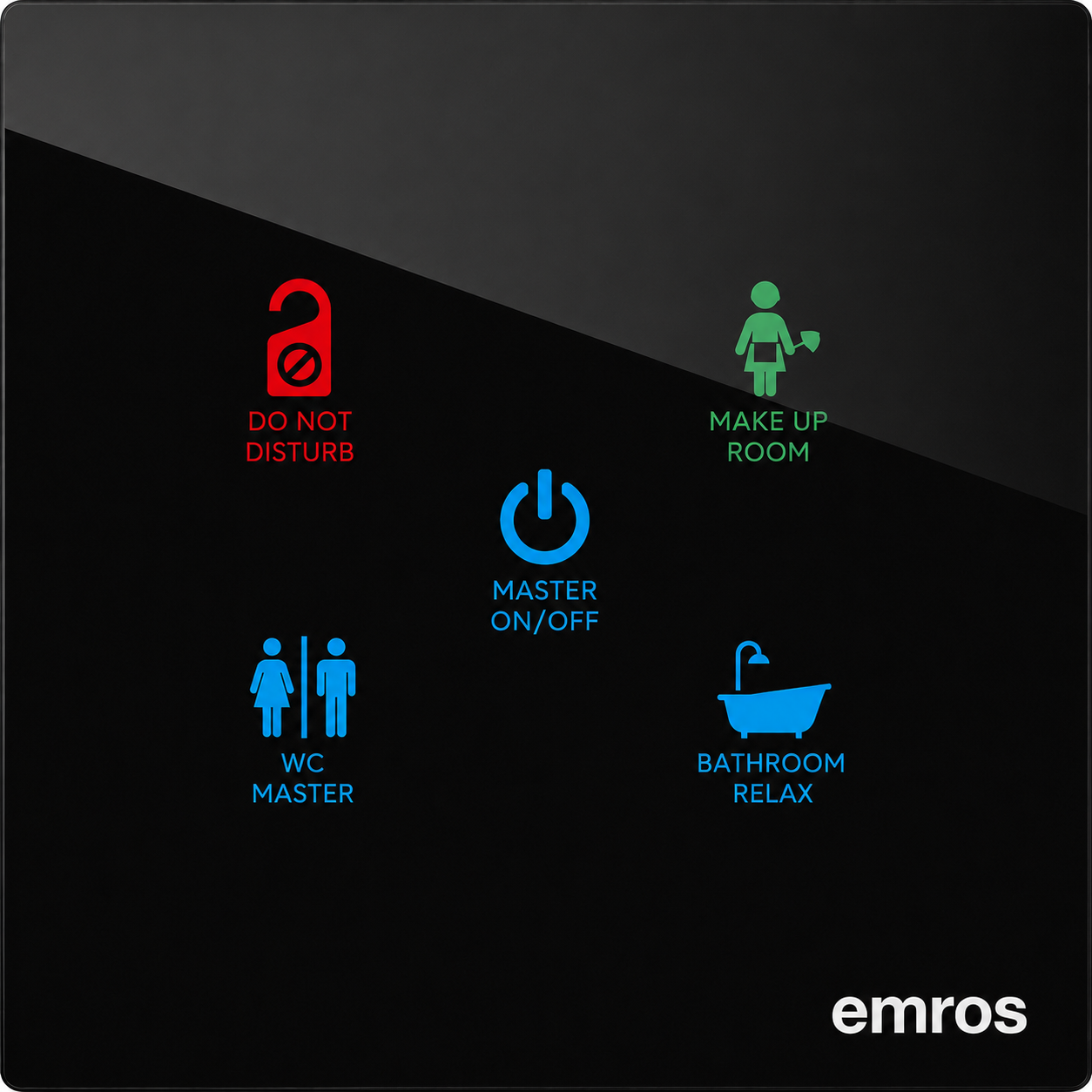 Customizable GRMS touch panel for hotel room automation