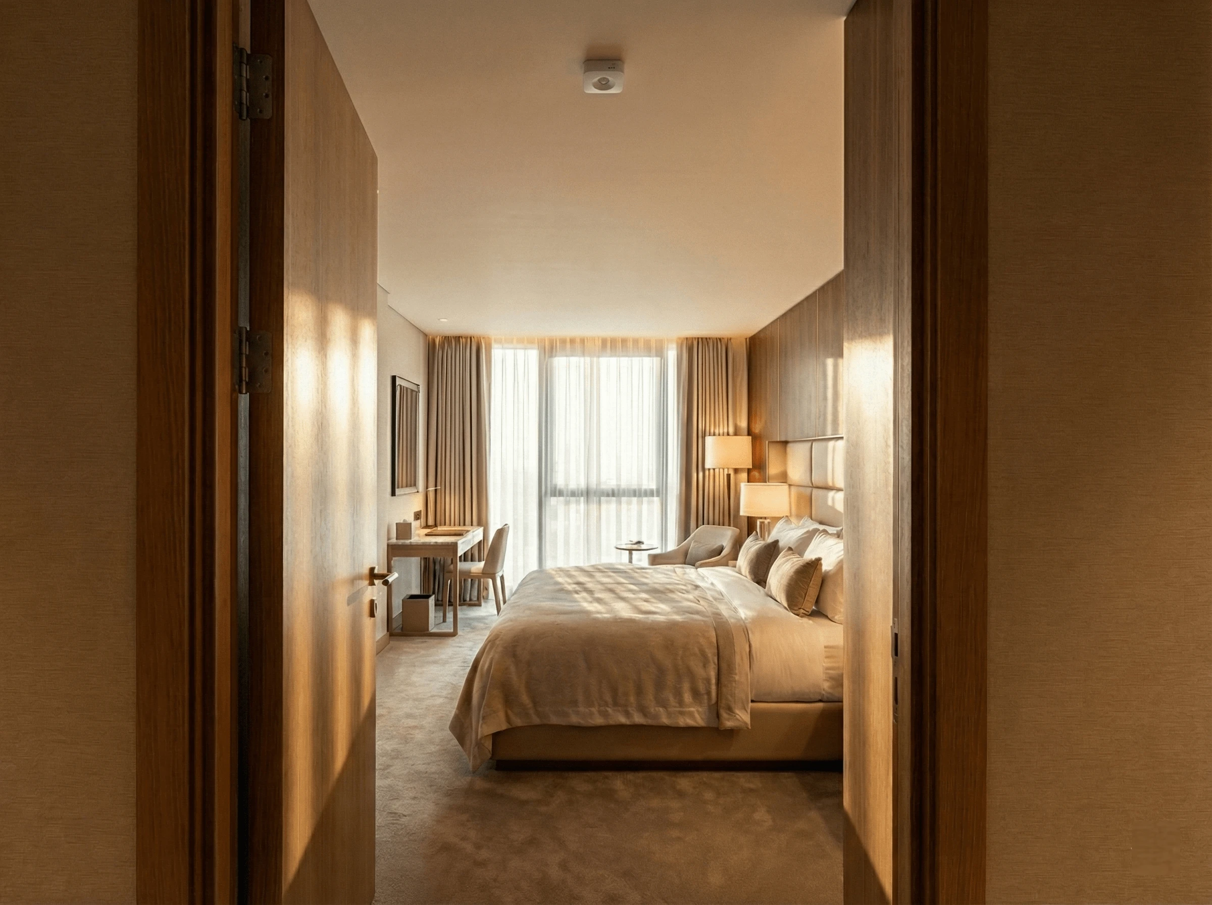 Hotel room occupancy detection sensor for guest presence system