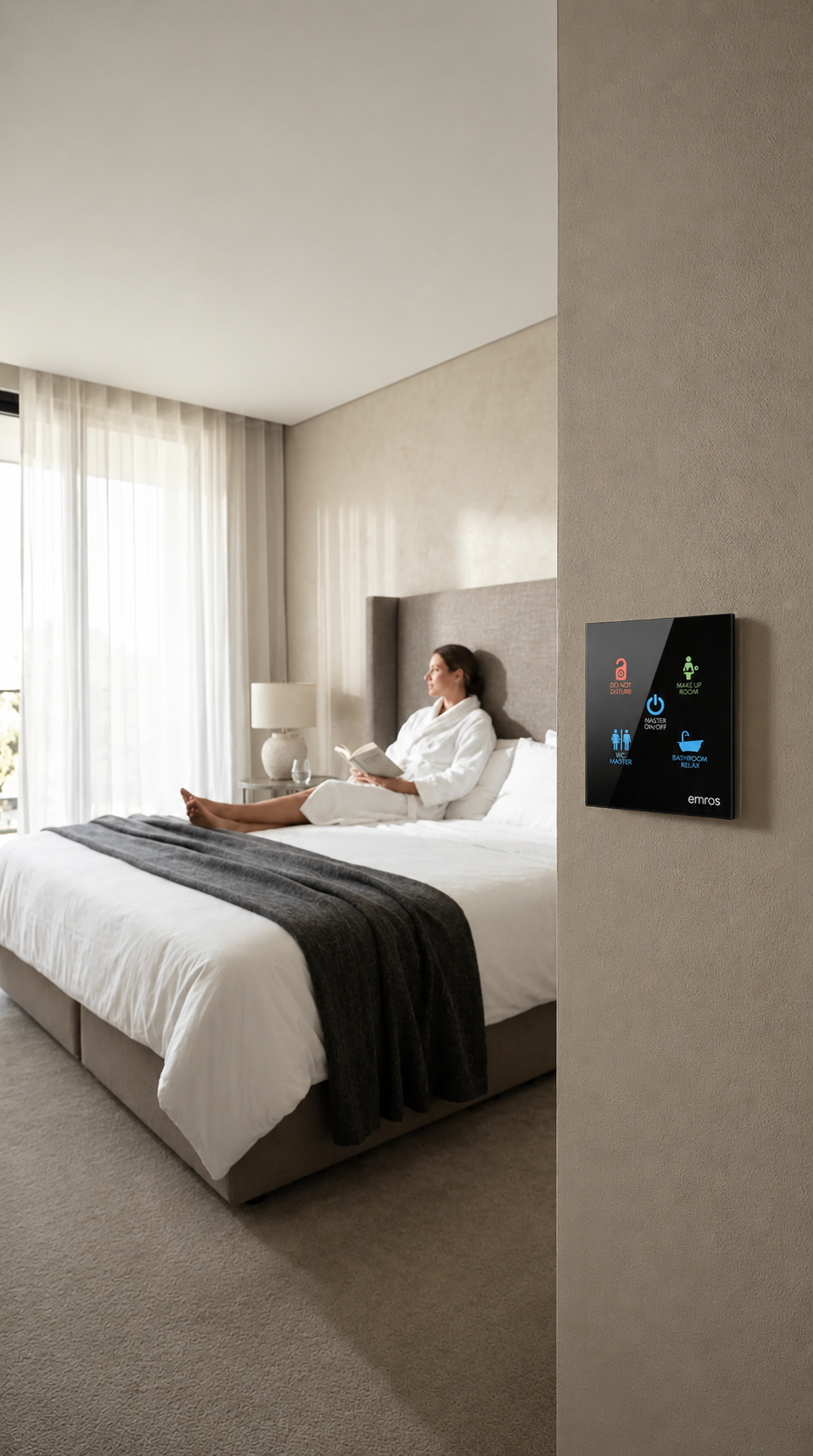 Guest privacy system for uninterrupted hotel room comfort